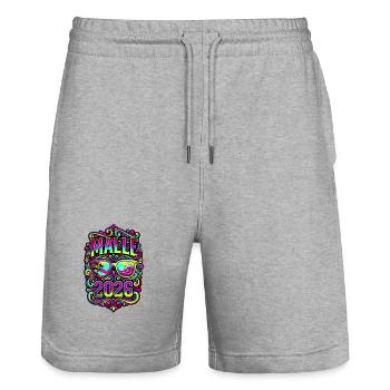 Malle 2026 Colorée Majorque - Short de jogging bio TRAINER Stanley/Stella unisexe - gris chiné - Devant - Nik (191cm) & Marisol (170cm)