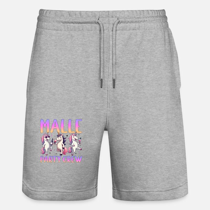 Malle Party Crew - Short de jogging bio TRAINER Stanley/Stella unisexe - gris chiné