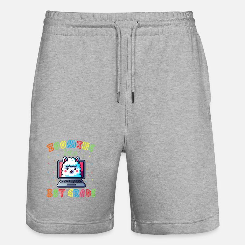 Lama Code Arc-en-Ciel Numérique - Short de jogging bio TRAINER Stanley/Stella unisexe - gris chiné