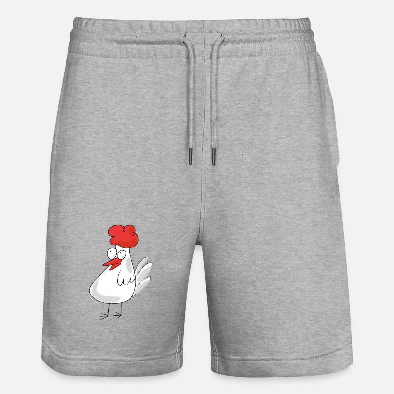 Mignonnes poules poules - Short de jogging bio TRAINER Stanley/Stella unisexe - gris chiné
