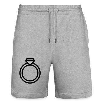alliance - Short de jogging bio TRAINER Stanley/Stella unisexe - gris chiné - Devant - Nik (191cm) & Marisol (170cm)