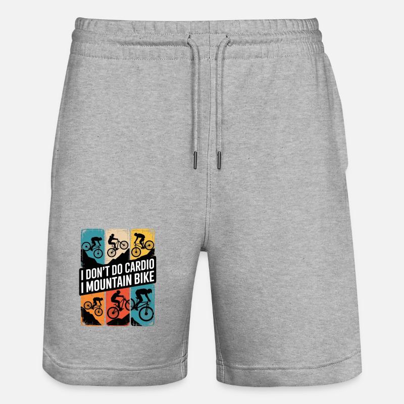 VTT, Descente, Action du cyclisme - Short de jogging bio TRAINER Stanley/Stella unisexe - gris chiné