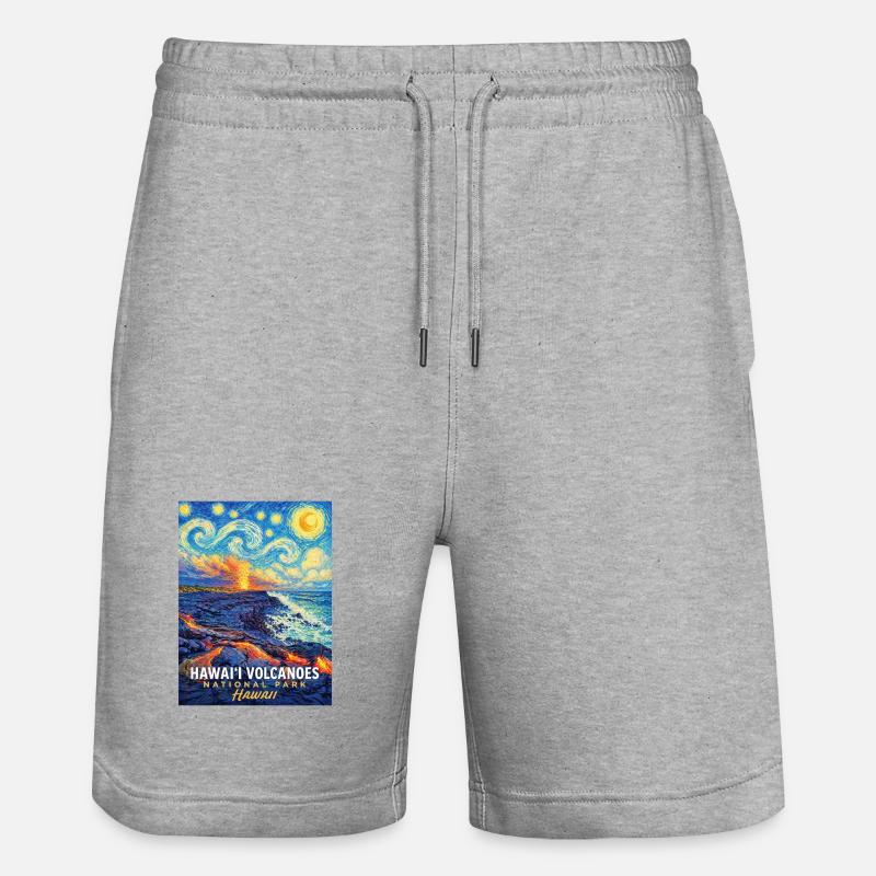 Parc national du volcan d’Hawaï - Short de jogging bio TRAINER Stanley/Stella unisexe - gris chiné