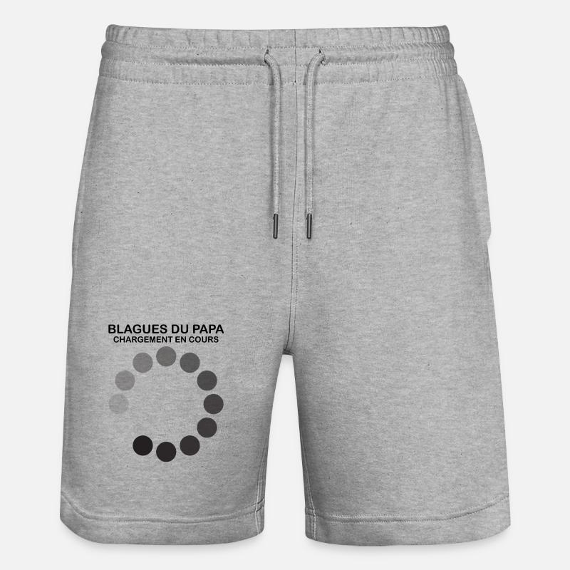 Cercle de Points Noirs Abstraits - Short de jogging bio TRAINER Stanley/Stella unisexe - gris chiné