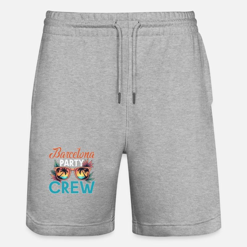 Barcelone Crew - Short de jogging bio TRAINER Stanley/Stella unisexe - gris chiné