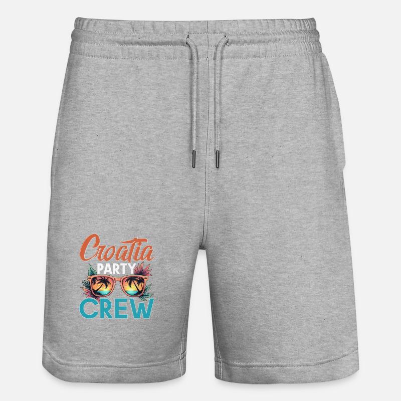 Équipage Croatia - Short de jogging bio TRAINER Stanley/Stella unisexe - gris chiné