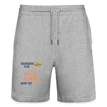 Sauerteigbrot-Backer Die Sauerteigplatte - Stanley/Stella Unisex Bio Joggingshorts Trainer  - Grau meliert - Vorne - Nik (191cm) & Marisol (170cm)