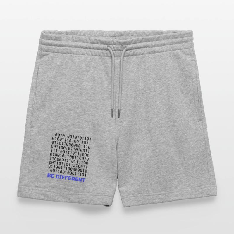 Be Different: Binary Pattern with Message Stanley/Stella Trainer Unisex Organic Jogging Shorts