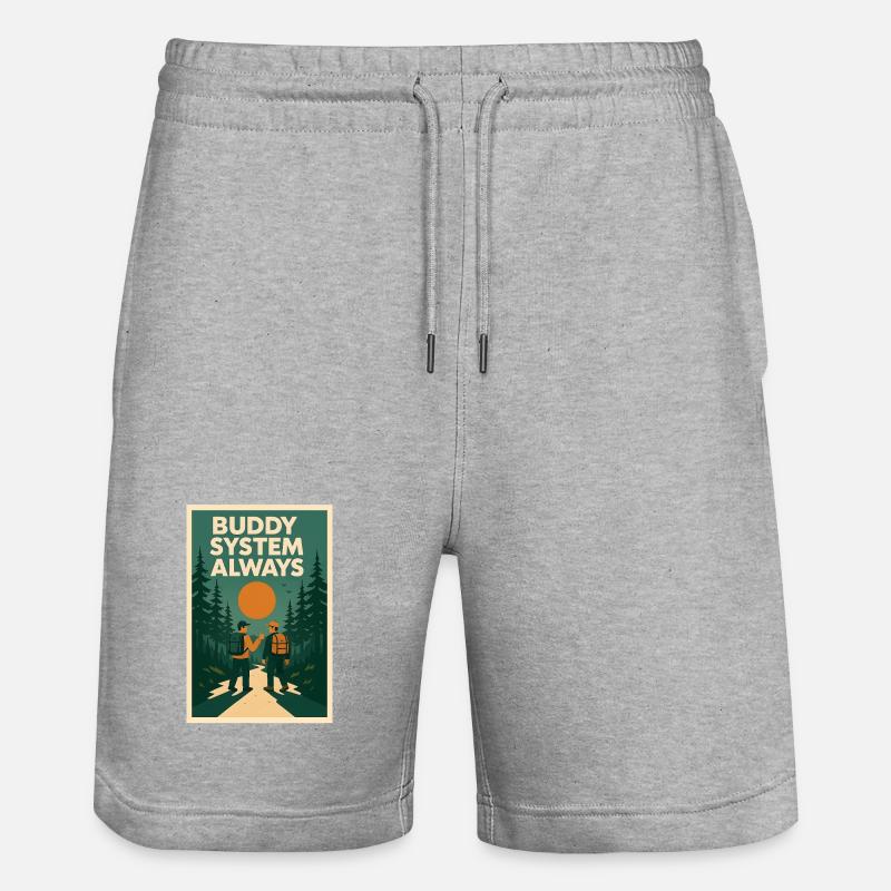 Always Buddy System | Scouts - Stanley/Stella Trainer Unisex Organic Jogging Shorts - heather grey