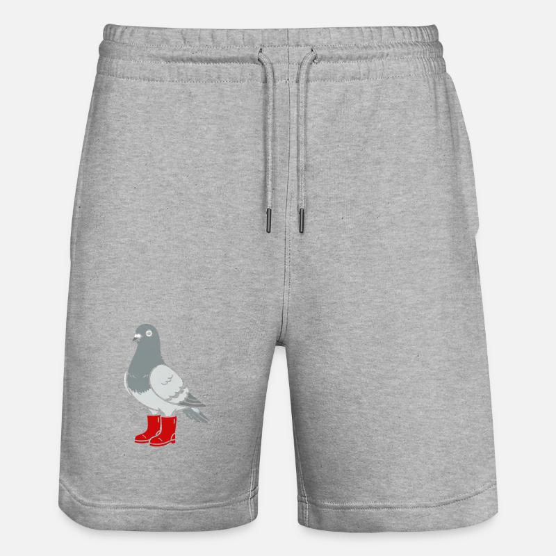 Colombe en bottes rouges - Short de jogging bio TRAINER Stanley/Stella unisexe - gris chiné