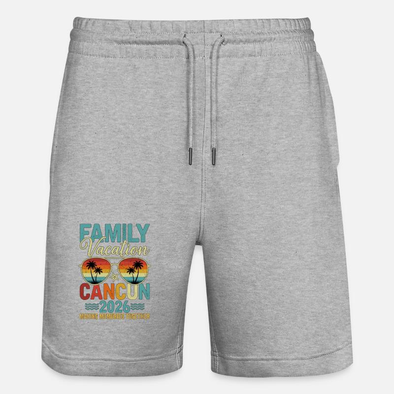 Vacances en famille Cancún 2026 - Short de jogging bio TRAINER Stanley/Stella unisexe - gris chiné