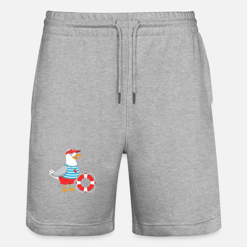 Conception de sauveteurs de mouette - Short de jogging bio TRAINER Stanley/Stella unisexe - gris chiné
