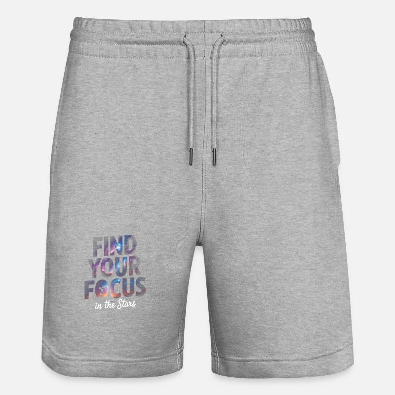 Trouvez votre attention dans les étoiles - Short de jogging bio TRAINER Stanley/Stella unisexe - gris chiné