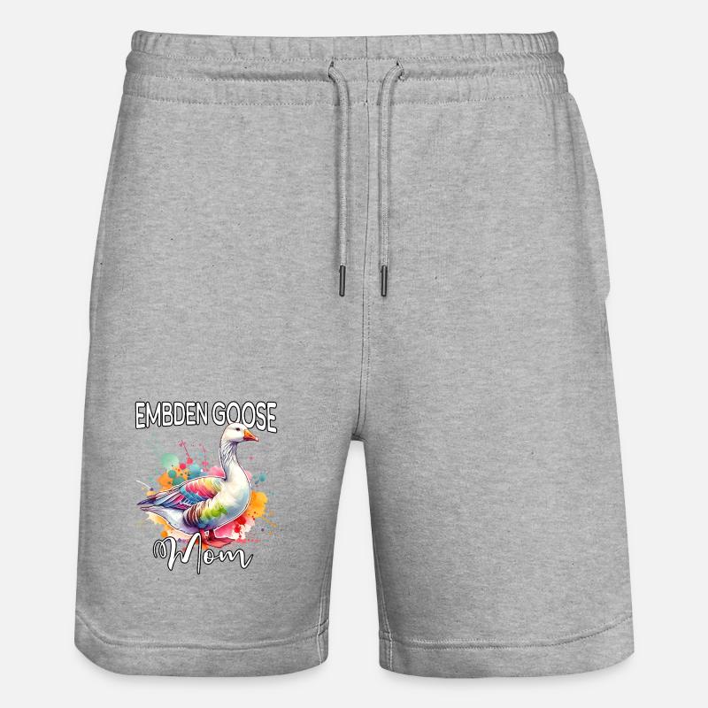 Emdengans Mama - Stanley/Stella Unisex Bio Joggingshorts Trainer  - Grau meliert