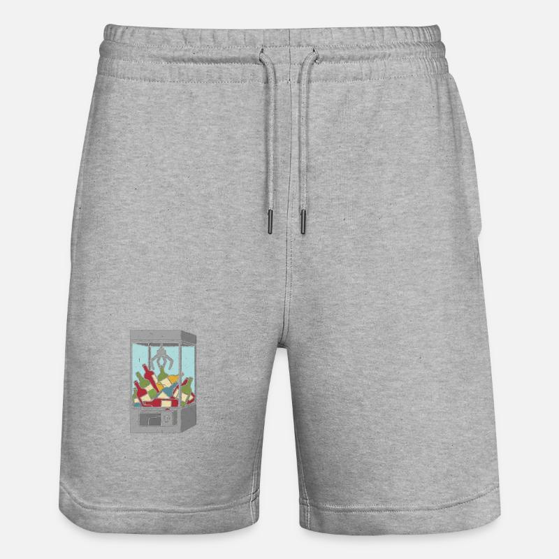 Vending machine style bottle crane - Stanley/Stella Trainer Unisex Organic Jogging Shorts - heather grey