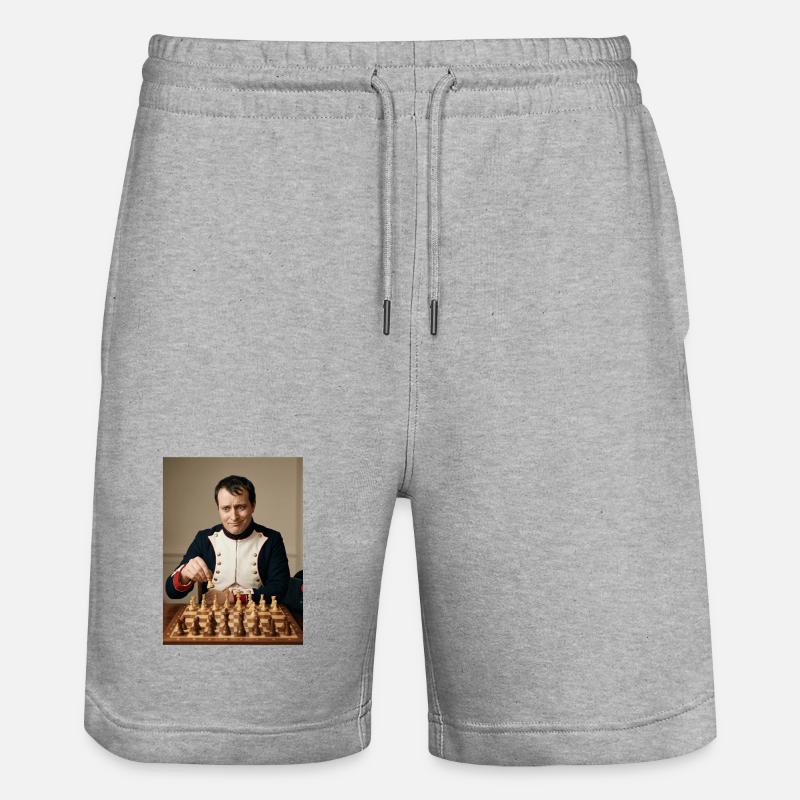 Napoléon joue aux échecs. - Short de jogging bio TRAINER Stanley/Stella unisexe - gris chiné
