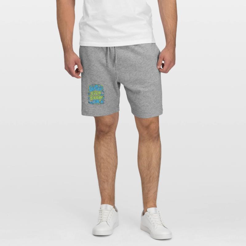 Remote Developer Laptop Open Brain On Remote Coder Stanley/Stella Unisex Bio Joggingshorts Trainer 