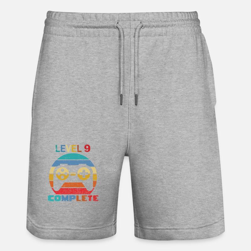 Niveau 9 terminé - Short de jogging bio TRAINER Stanley/Stella unisexe - gris chiné