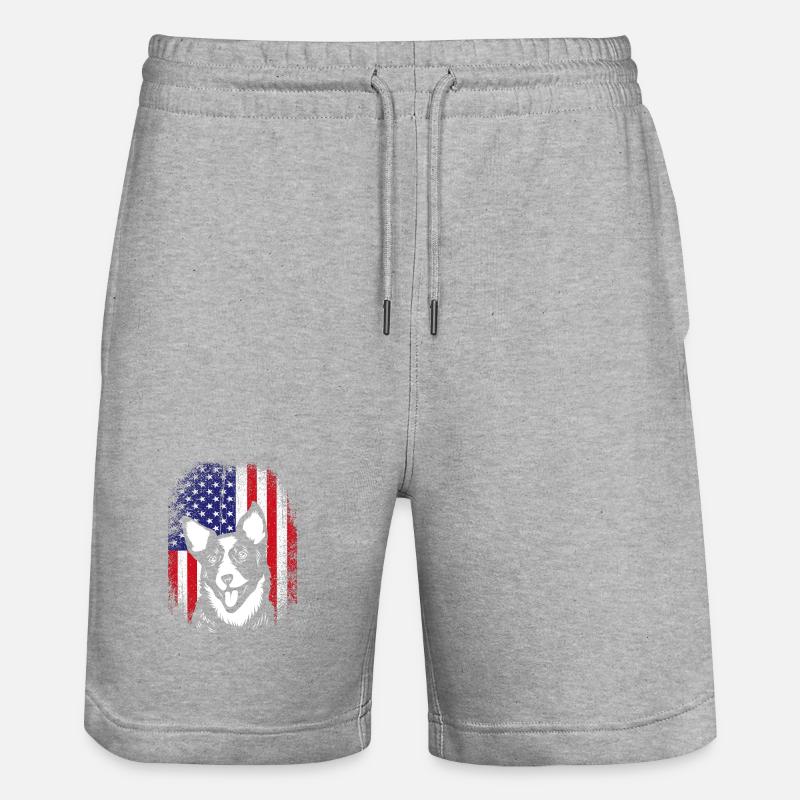 Bouvier australien chien - Short de jogging bio TRAINER Stanley/Stella unisexe - gris chiné
