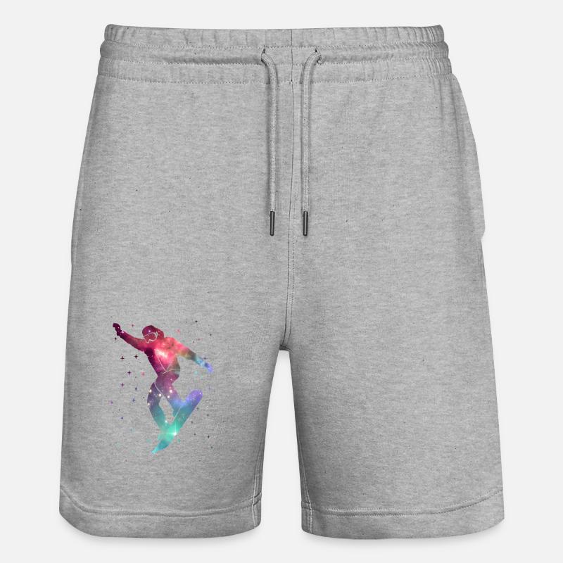 Snowboardeurs Snowboard Espace Snowboard - Short de jogging bio TRAINER Stanley/Stella unisexe - gris chiné