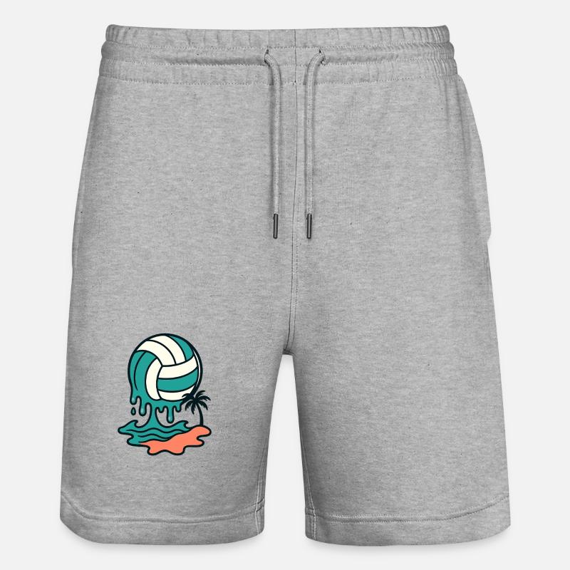 Beach-volley-ball dégoulinant - Short de jogging bio TRAINER Stanley/Stella unisexe - gris chiné