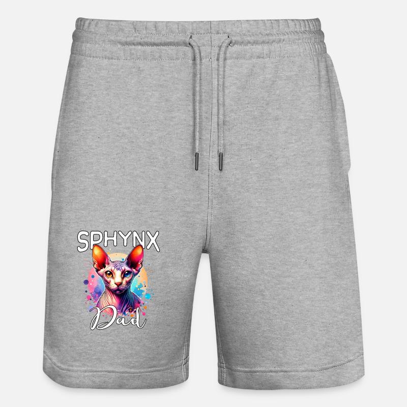 Sphynx Cat Dad - Short de jogging bio TRAINER Stanley/Stella unisexe - gris chiné