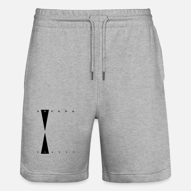 Backgammon | Point d’Or - Short de jogging bio TRAINER Stanley/Stella unisexe - gris chiné