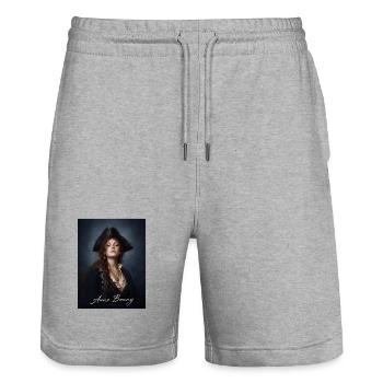 Anne Bonny Piratin Portrait - Stanley/Stella Unisex Bio Joggingshorts Trainer  - Grau meliert - Vorne - Nik (191cm) & Marisol (170cm)