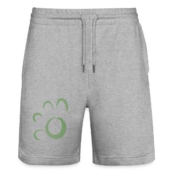 Résumé de l’Anneau Solaire Vert - Short de jogging bio TRAINER Stanley/Stella unisexe - gris chiné - Devant - Nik (191cm) & Marisol (170cm)