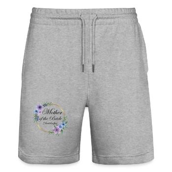 Couronne de la Mère Mariée - Short de jogging bio TRAINER Stanley/Stella unisexe - gris chiné - Devant - Nik (191cm) & Marisol (170cm)