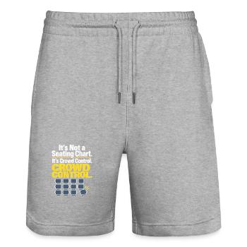 Funny Teacher Crowd Control Seating Chart Joke Hum - Stanley/Stella Trainer Unisex Organic Jogging Shorts - heather grey - Front - Nik (191cm) & Marisol (170cm)