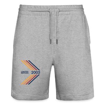 2005 Limited Edition Geburtstag Mann Frau - Stanley/Stella Unisex Bio Joggingshorts Trainer  - Grau meliert - Vorne - Nik (191cm) & Marisol (170cm)