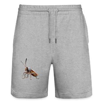 cockroach cockroach insects cockroach cockroaches - Stanley/Stella Trainer Unisex Organic Jogging Shorts - heather grey - Front - Nik (191cm) & Marisol (170cm)
