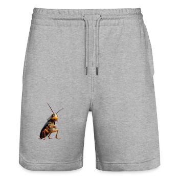 cockroach cockroach insects cockroach cockroaches - Stanley/Stella Trainer Unisex Organic Jogging Shorts - heather grey - Front - Nik (191cm) & Marisol (170cm)