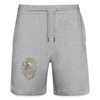 Falknerei Falkner - Stanley/Stella Unisex Bio Joggingshorts Trainer  - Grau meliert - Vorne - Nik (191cm) & Marisol (170cm)