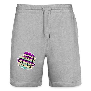 Easy Peasy Lemon Squeezy - Stanley/Stella Unisex Bio Joggingshorts Trainer  - Grau meliert - Vorne - Nik (191cm) & Marisol (170cm)