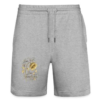 I'm not 30 Im 20 Ten Birthday - Stanley/Stella Trainer Unisex Organic Jogging Shorts - heather grey - Front - Nik (191cm) & Marisol (170cm)