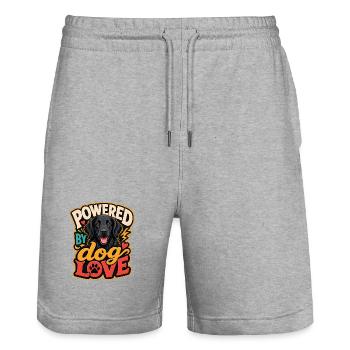 Glatthaariger Retriever - Stanley/Stella Unisex Bio Joggingshorts Trainer  - Grau meliert - Vorne - Nik (191cm) & Marisol (170cm)