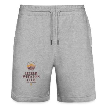 Wine Delicious Wine Club Wine Lovers Red Wine - Stanley/Stella Trainer Unisex Organic Jogging Shorts - heather grey - Front - Nik (191cm) & Marisol (170cm)