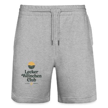 Wine Delicious Wine Club Wine Lovers Red Wine - Stanley/Stella Trainer Unisex Organic Jogging Shorts - heather grey - Front - Nik (191cm) & Marisol (170cm)