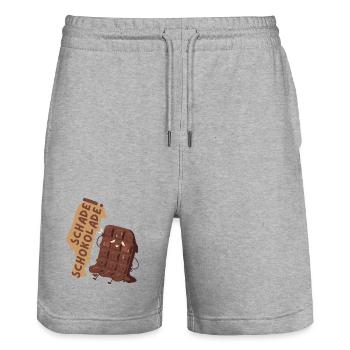 What a pity chocolate! - Stanley/Stella Trainer Unisex Organic Jogging Shorts - heather grey - Front - Nik (191cm) & Marisol (170cm)