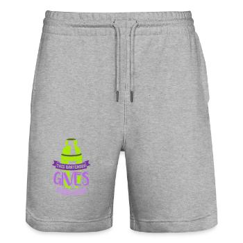 waiter bartender bartender bartender barchef - Stanley/Stella Trainer Unisex Organic Jogging Shorts - heather grey - Front - Nik (191cm) & Marisol (170cm)