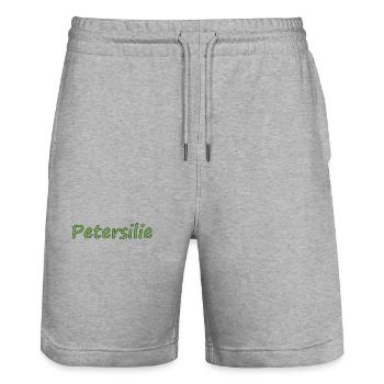 Petersilie - Stanley/Stella Unisex Bio Joggingshorts Trainer  - Grau meliert - Vorne - Nik (191cm) & Marisol (170cm)