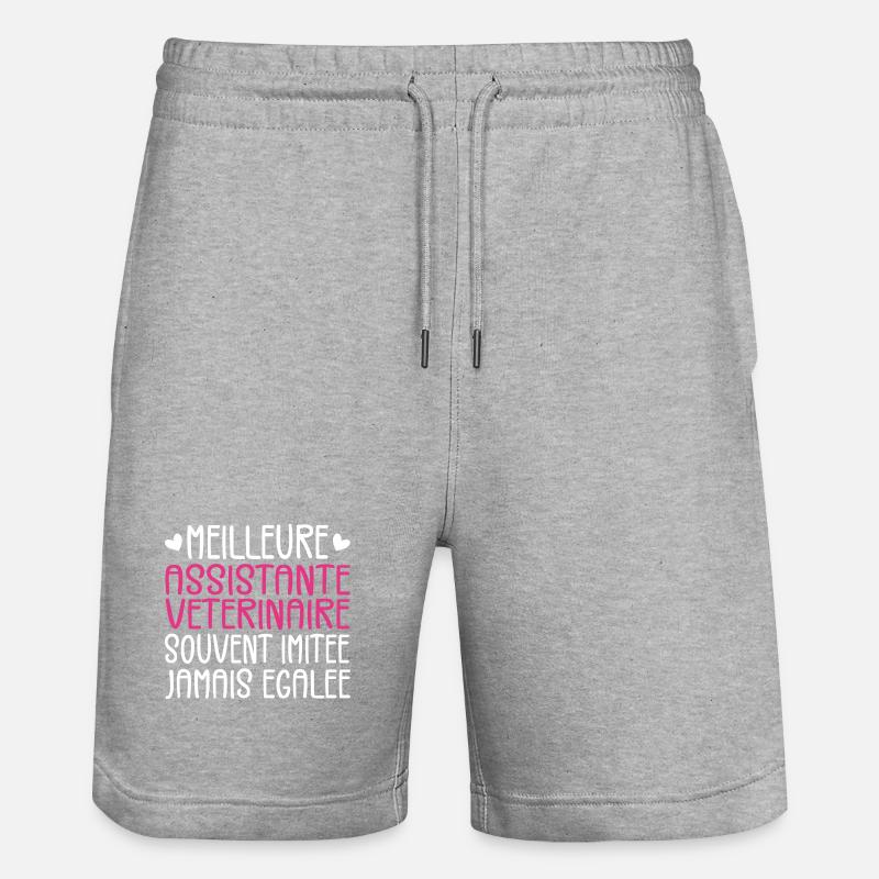 Souvent imitée Meilleure assistante vétérinaire - Short de jogging bio TRAINER Stanley/Stella unisexe - gris chiné