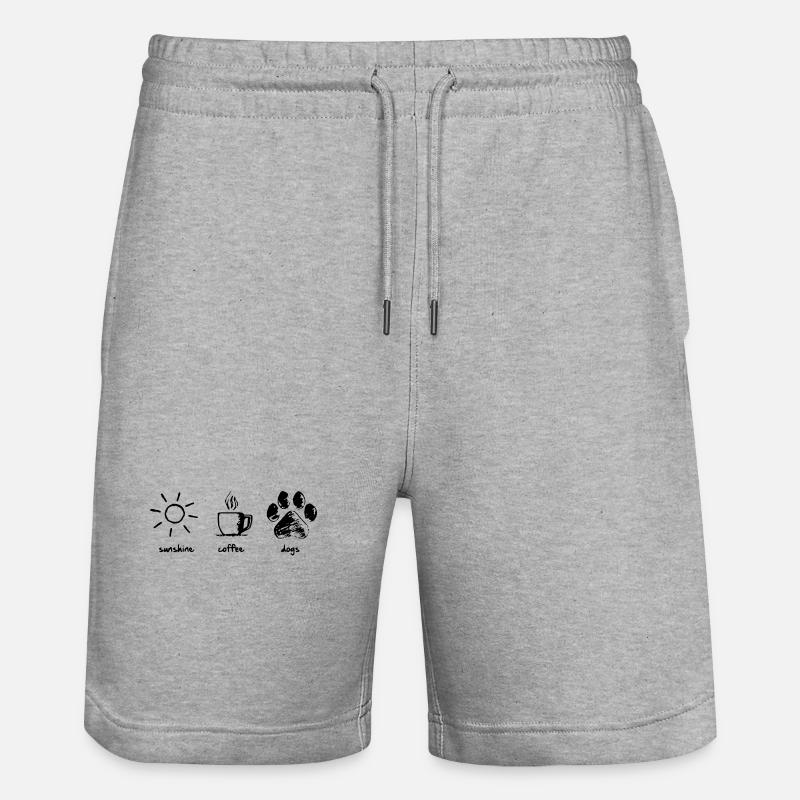 Soleil - café - chiens - Short de jogging bio TRAINER Stanley/Stella unisexe - gris chiné