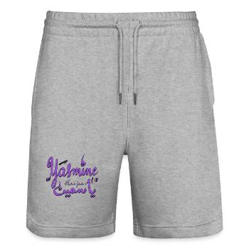 Tee -shirt prénom arabe Yasmine et sa définition - Short de jogging bio TRAINER Stanley/Stella unisexe - gris chiné - Devant - Nik (191cm) & Marisol (170cm)