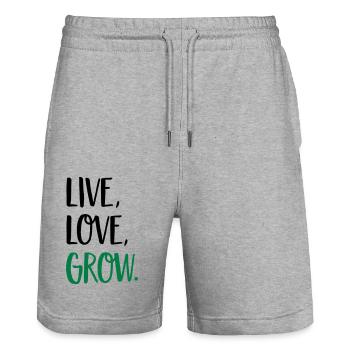 Garten - Stanley/Stella Unisex Bio Joggingshorts Trainer  - Grau meliert - Vorne - Nik (191cm) & Marisol (170cm)