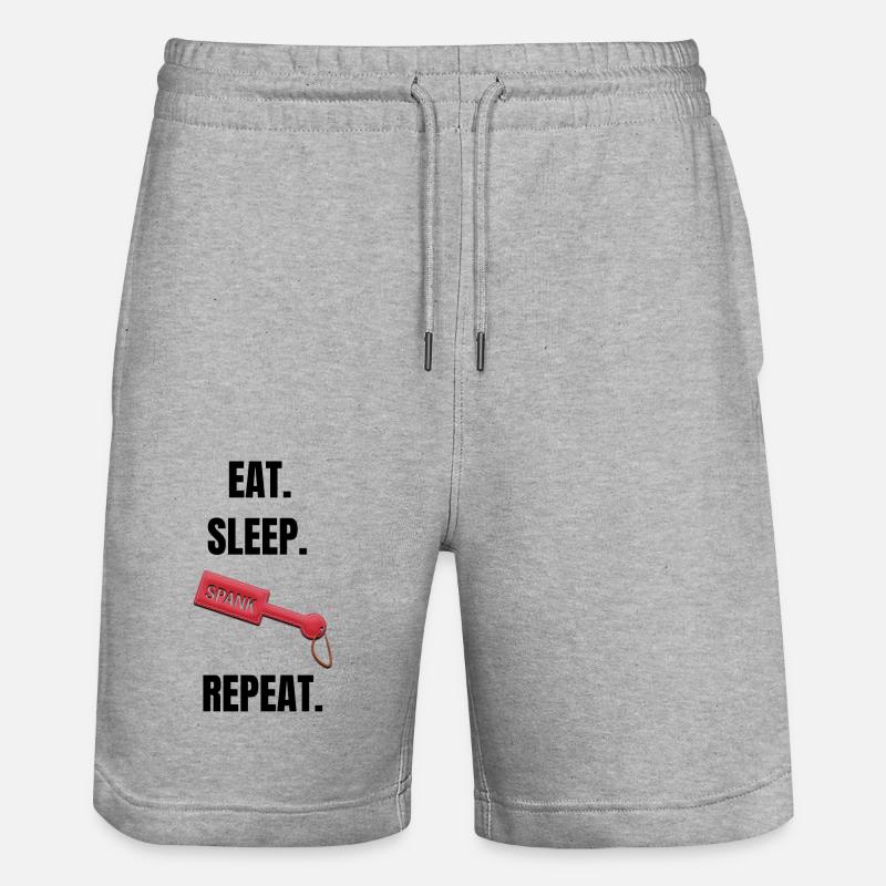 Mangez Sommeil Spank Repeat - Short de jogging bio TRAINER Stanley/Stella unisexe - gris chiné