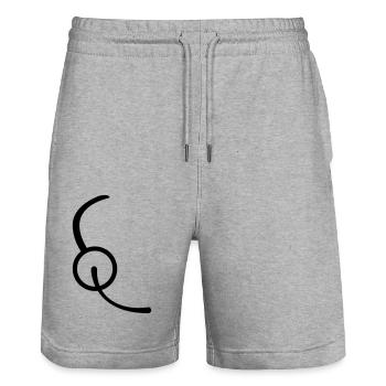 kopfhörer mikrophon kopf logo design pro gamer hea - Stanley/Stella Unisex Bio Joggingshorts Trainer  - Grau meliert - Vorne - Nik (191cm) & Marisol (170cm)