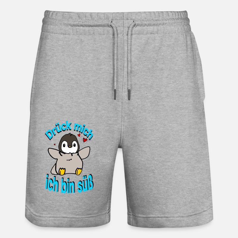 Le pingouin me harnais - Short de jogging bio TRAINER Stanley/Stella unisexe - gris chiné